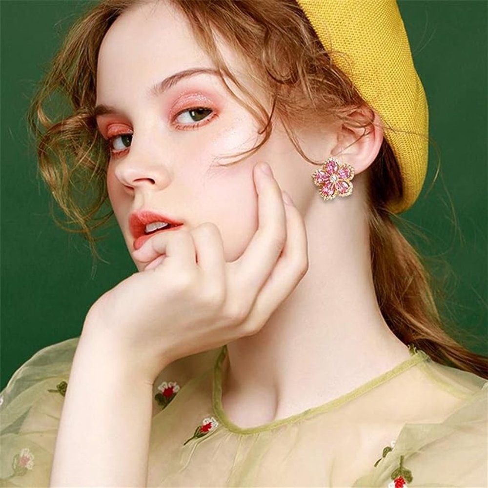 🌸 SPARKLY FLOWER EARRINGS🌸 - Picture 2 of 6